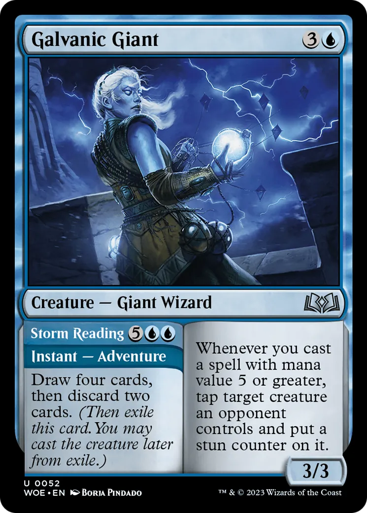 Galvanic Giant // Storm Reading — Wilds of Eldraine — Magic: The Gathering