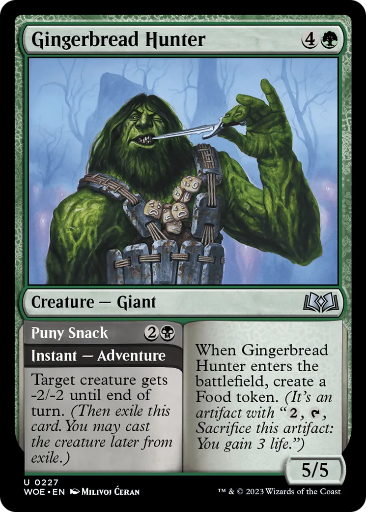 Gingerbread Hunter // Puny Snack — Wilds of Eldraine — Magic: The Gathering