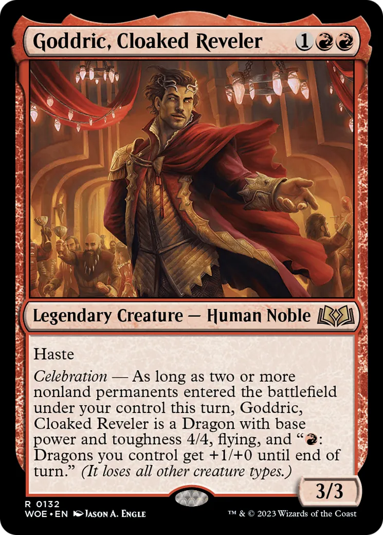 Goddric, Cloaked Reveler — Wilds of Eldraine — Magic: The Gathering