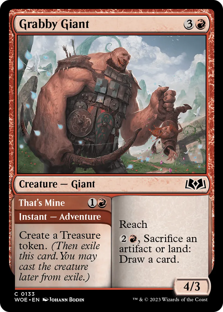 Grabby Giant // That's Mine — Wilds of Eldraine — Magic: The Gathering