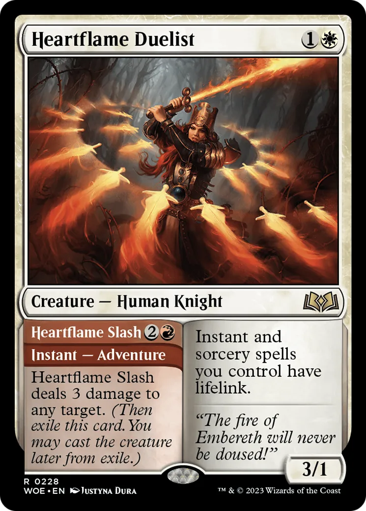 Heartflame Duelist // Heartflame Slash — Wilds of Eldraine — Magic: The Gathering