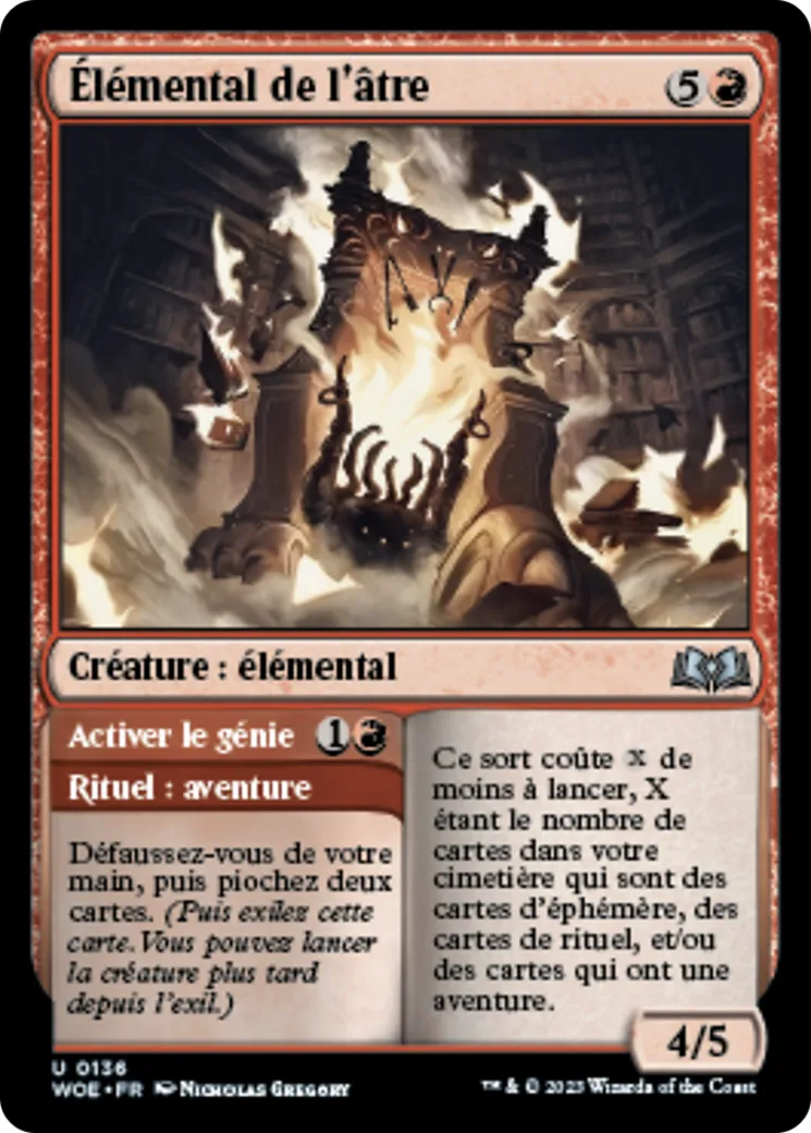 Élémental de l'âtre // Activer le génie — Wilds of Eldraine — Magic: The Gathering