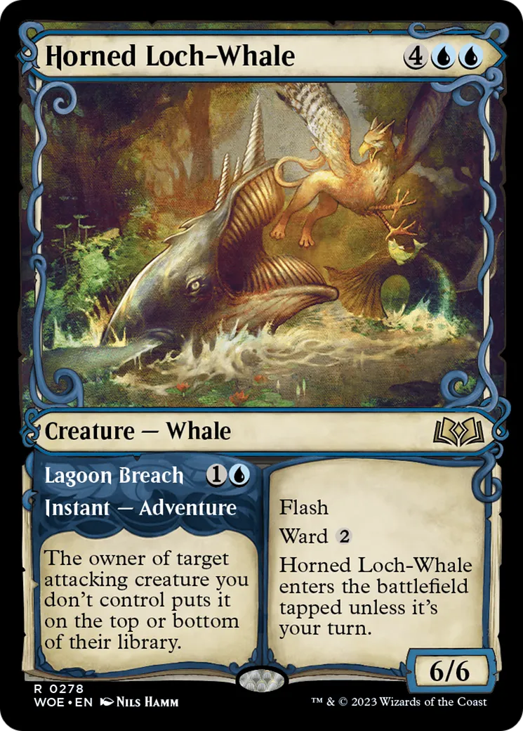 Baleine de loch à corne // Brèche du lagon — Wilds of Eldraine — Magic: The Gathering