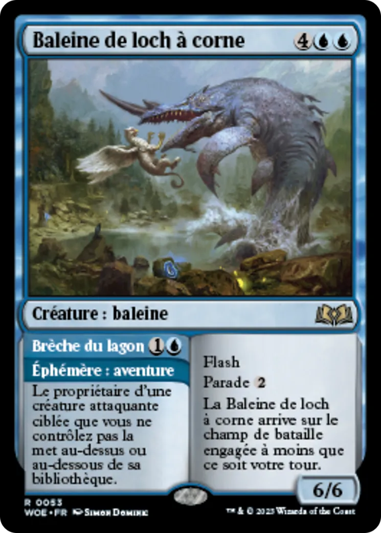 Baleine de loch à corne // Brèche du lagon — Wilds of Eldraine — Magic: The Gathering