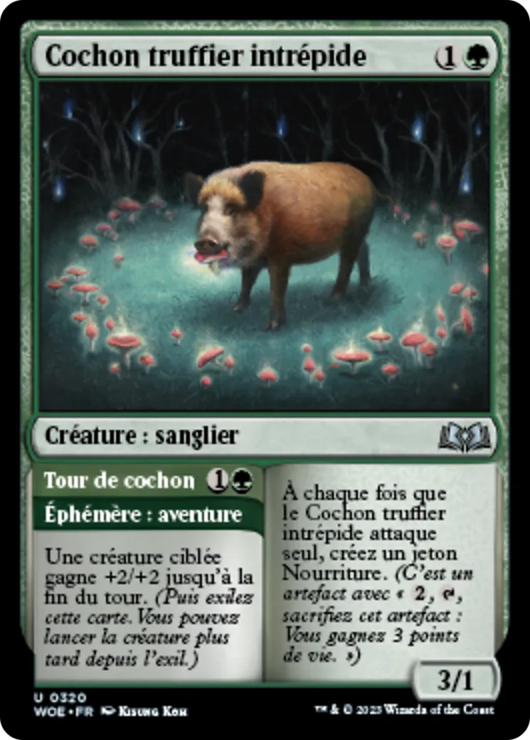 Cochon truffier intrépide // Tour de cochon — Wilds of Eldraine — Magic: The Gathering
