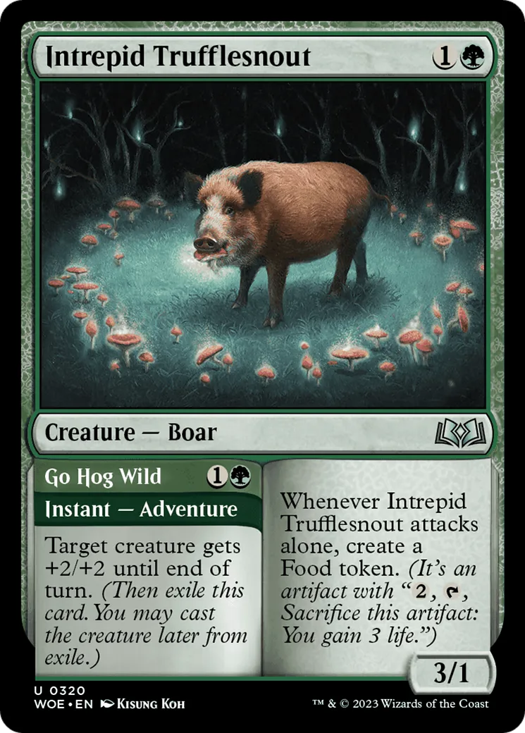 Intrepid Trufflesnout // Go Hog Wild — Wilds of Eldraine — Magic: The Gathering