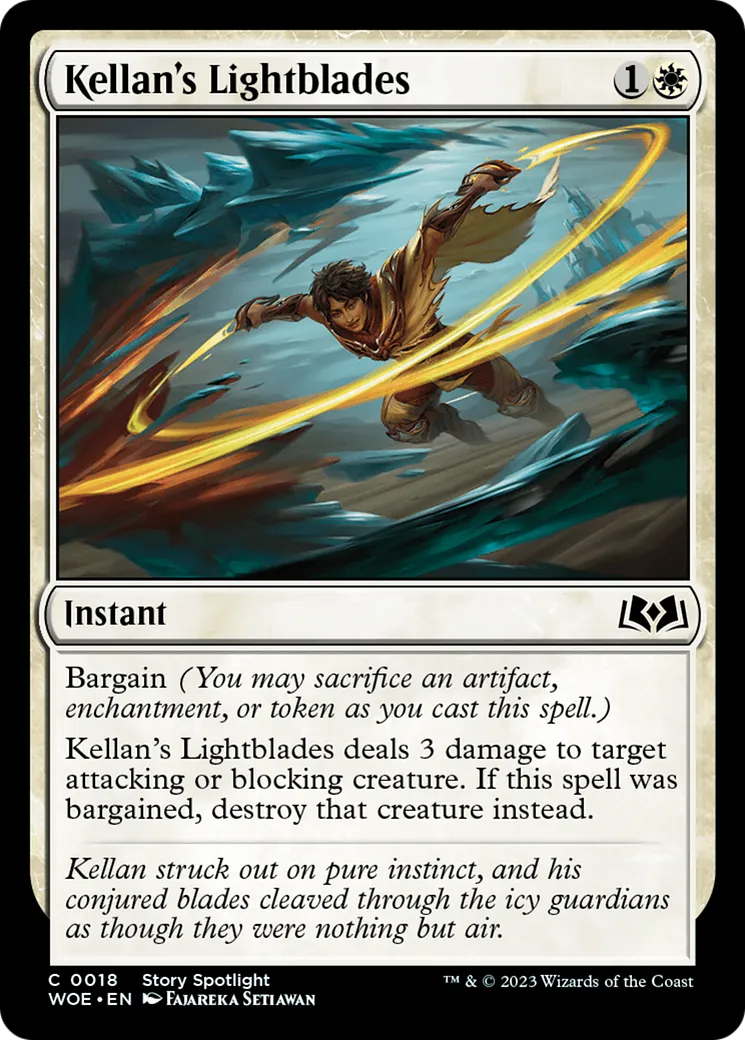 Lames de lumière de Kellan — Wilds of Eldraine — Magic: The Gathering