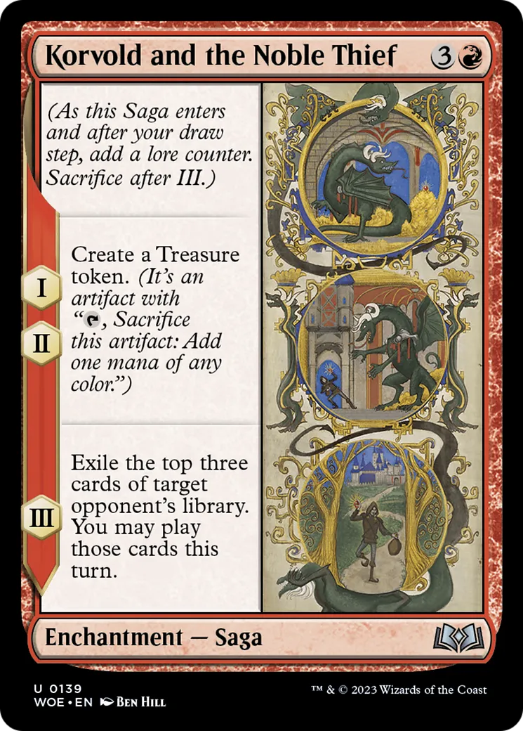 Korvold et le noble voleur — Wilds of Eldraine — Magic: The Gathering