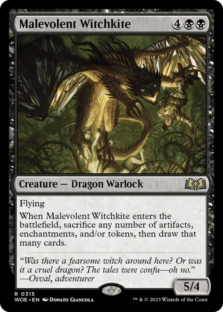 Malevolent Witchkite — Wilds of Eldraine — Magic: The Gathering