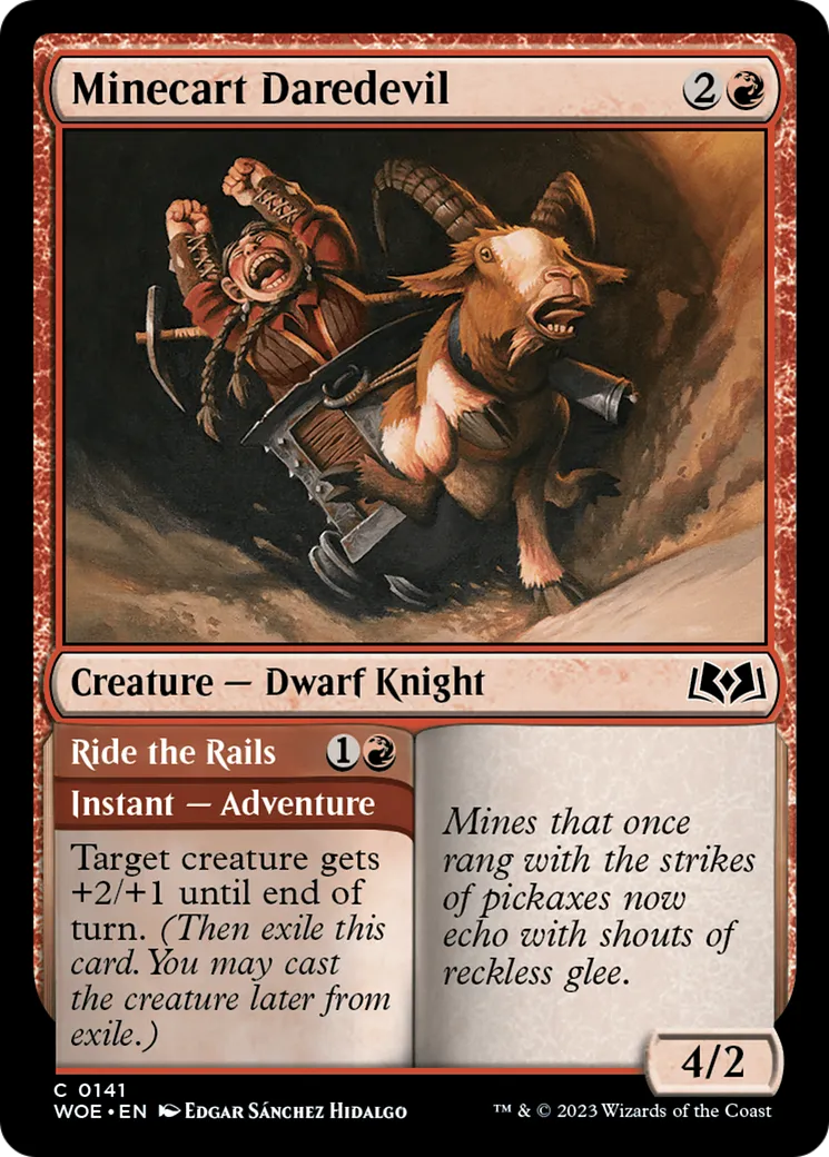Casse-cou du wagonnet de mine // Suivre les rails — Wilds of Eldraine — Magic: The Gathering