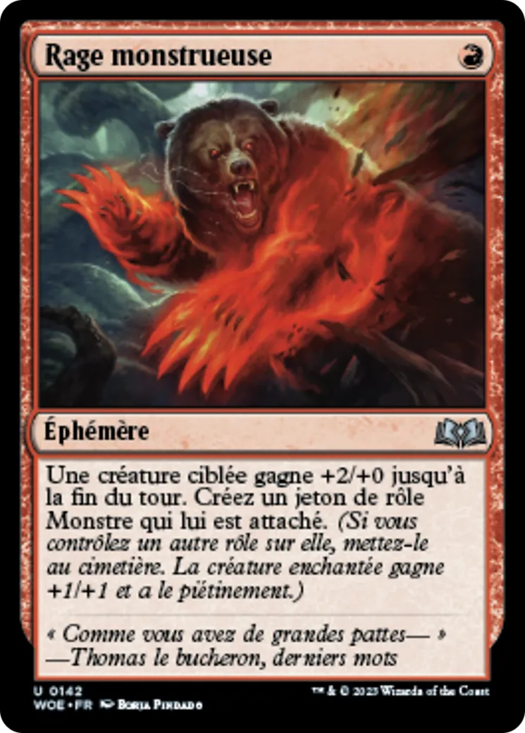 Rage monstrueuse — Wilds of Eldraine — Magic: The Gathering