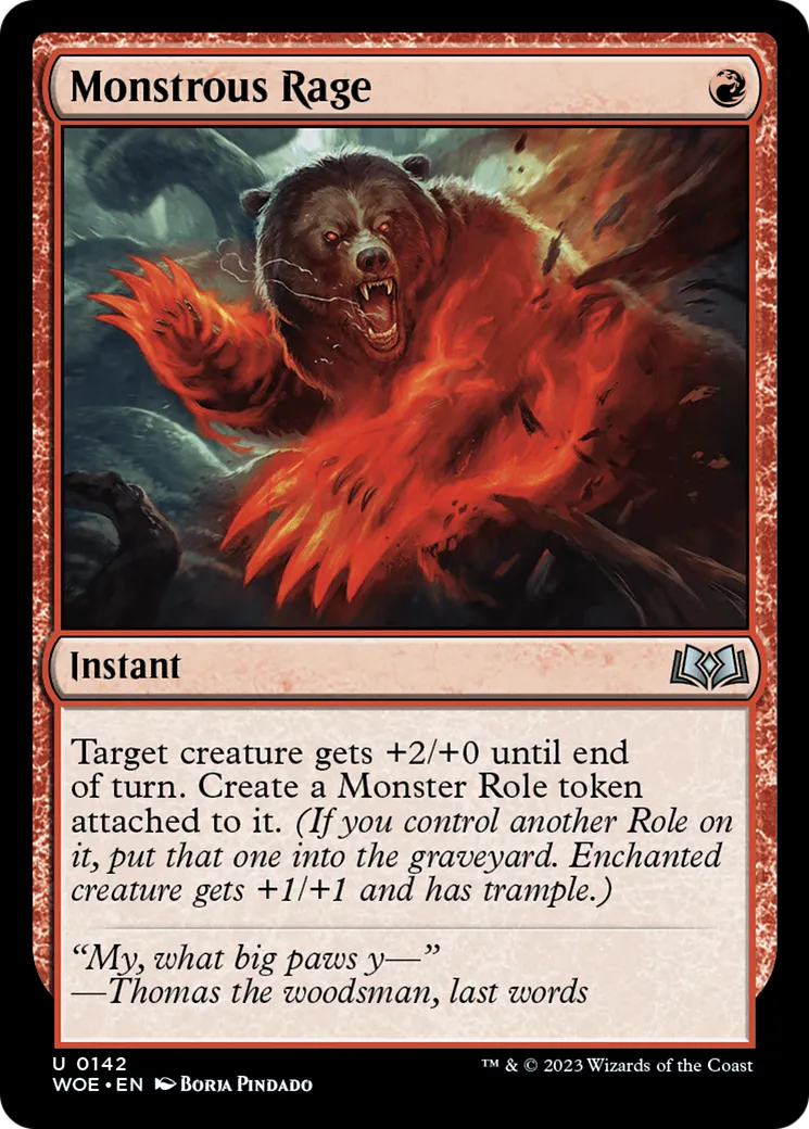 Rage monstrueuse — Wilds of Eldraine — Magic: The Gathering
