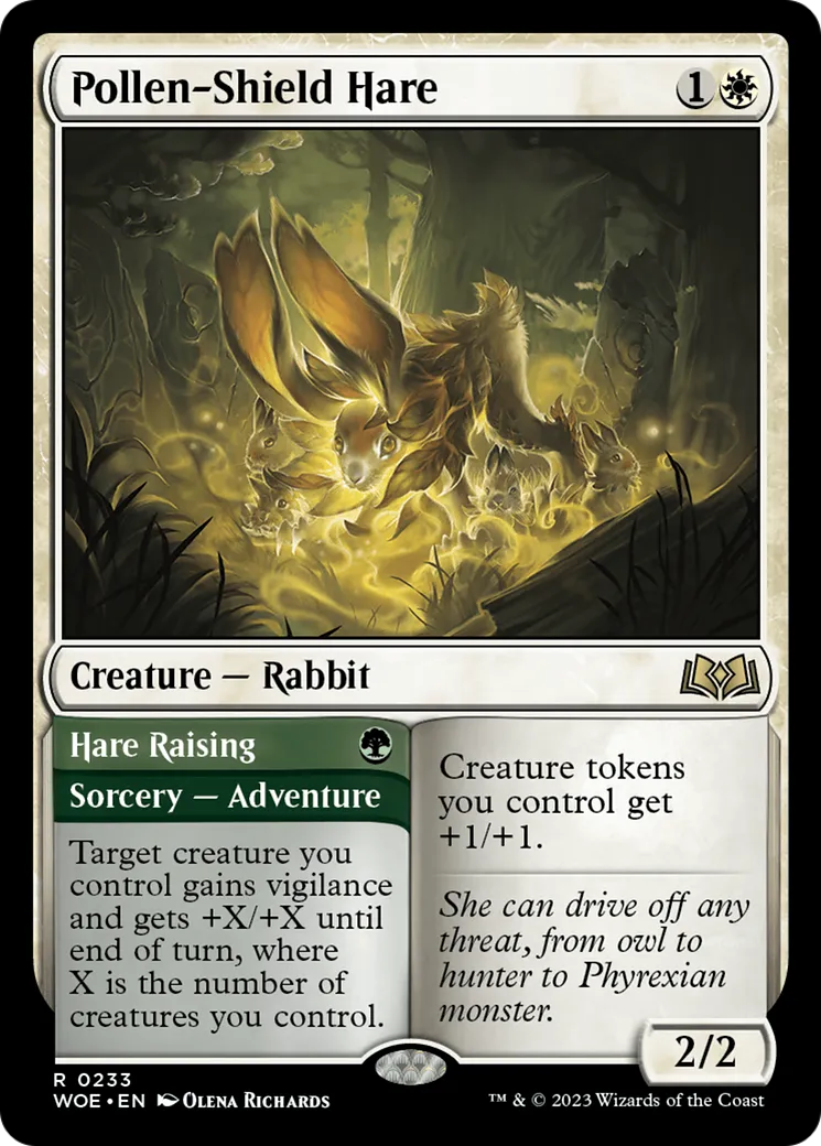 Pollen-Shield Hare // Hare Raising from Wilds of Eldraine - Magic: The Gathering