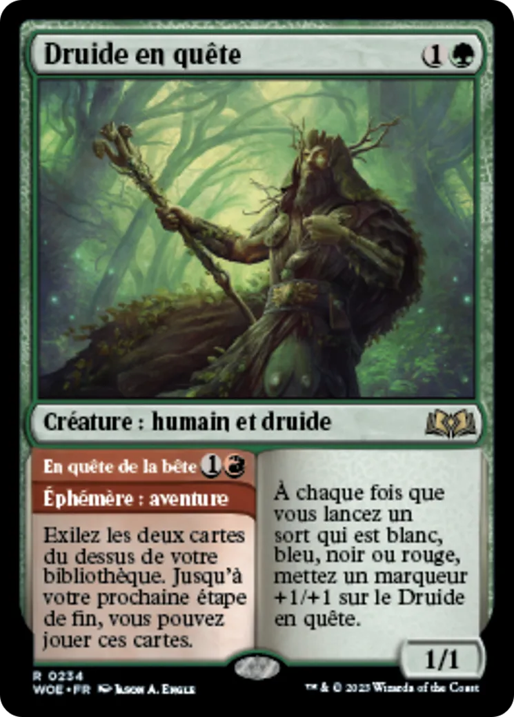 Deuite en quête // En quête de la bête — Wilds of Eldraine — Magic: The Gathering
