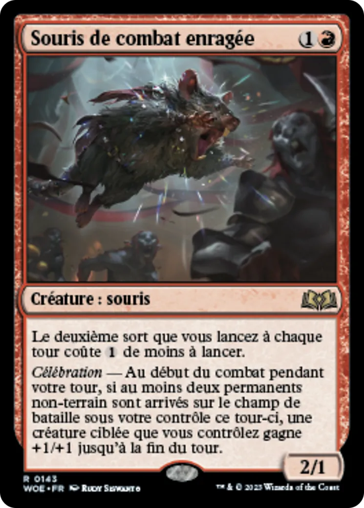 Souris de combat enragée — Wilds of Eldraine — Magic: The Gathering