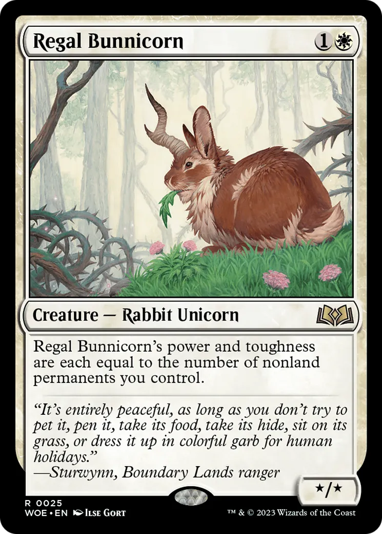 Regal Bunnicorn — Wilds of Eldraine — Magic: The Gathering