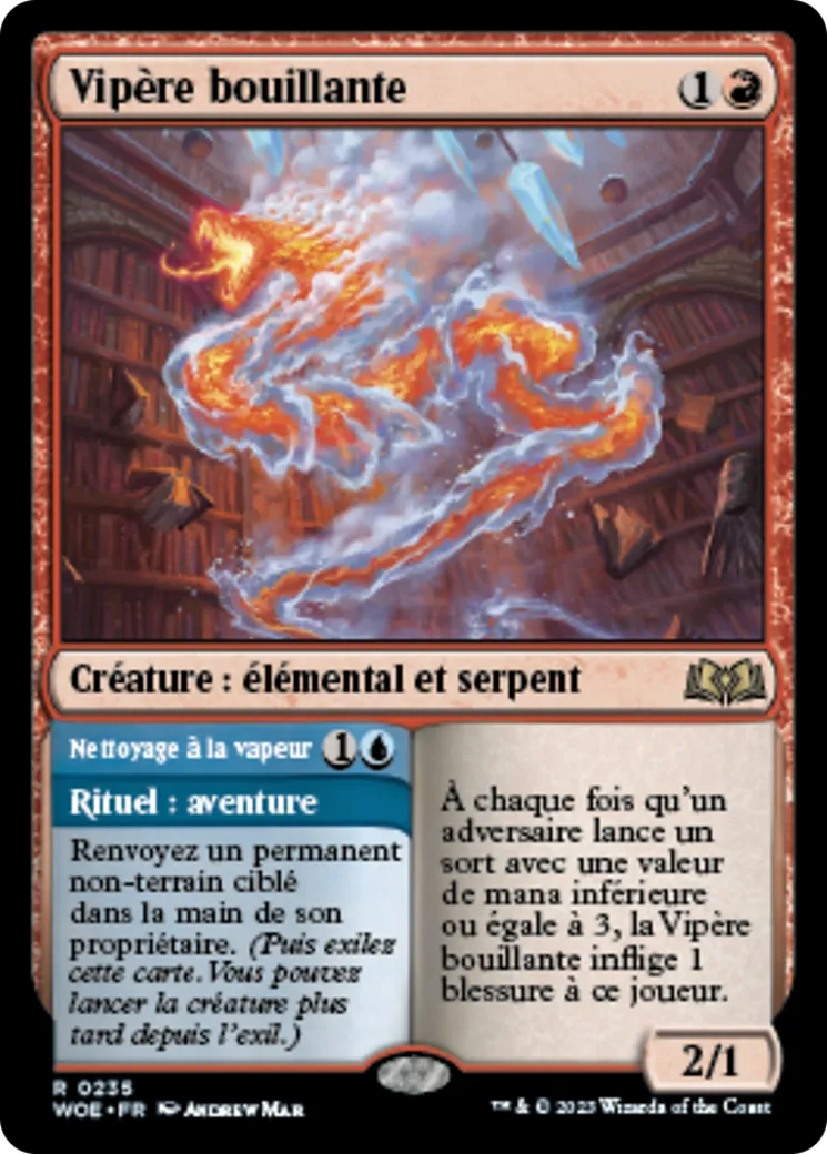 Vipère bouillante // Nettoyage à la vapeur — Wilds of Eldraine — Magic: The Gathering