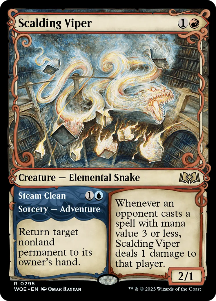 Scalding Viper // Steam Clean — Wilds of Eldraine — Magic: The Gathering