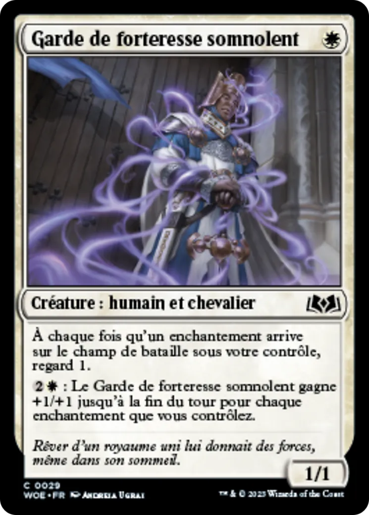 Garde de forteresse somnolent — Wilds of Eldraine — Magic: The Gathering