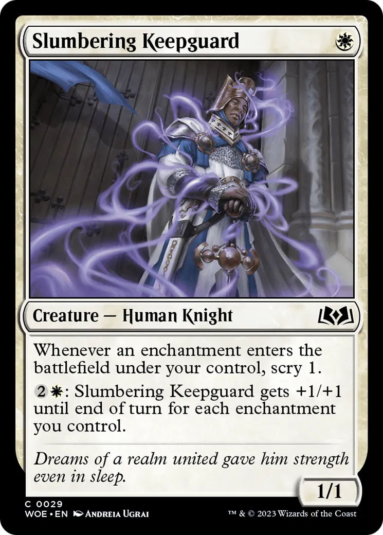 Garde de forteresse somnolent — Wilds of Eldraine — Magic: The Gathering