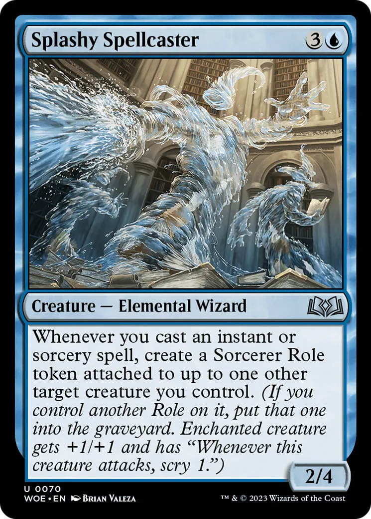 Splashy Spellcaster from Wilds of Eldraine - Magic: The Gathering