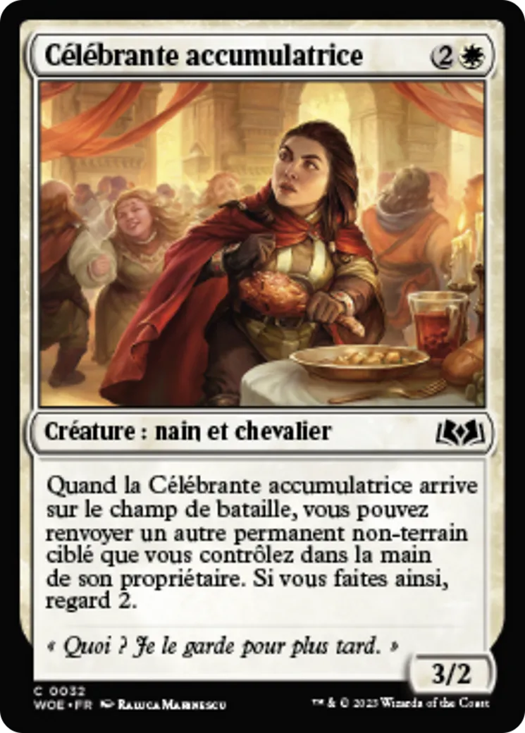 Célébrante accumulatrice — Wilds of Eldraine — Magic: The Gathering