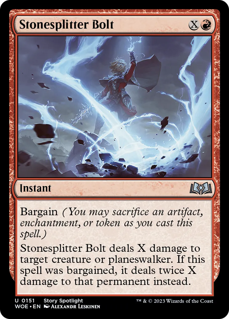 Stonesplitter Bolt — Wilds of Eldraine — Magic: The Gathering