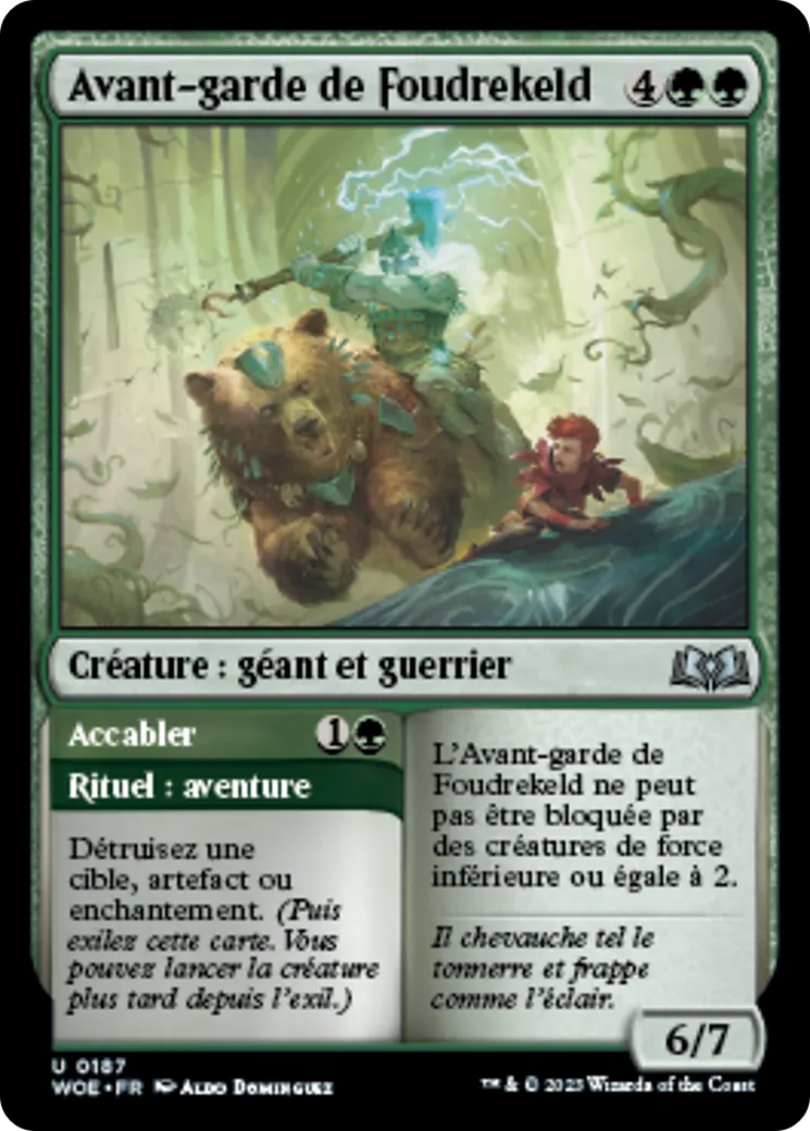 Avant-garde de Foudrekeld // Accabler — Wilds of Eldraine — Magic: The Gathering