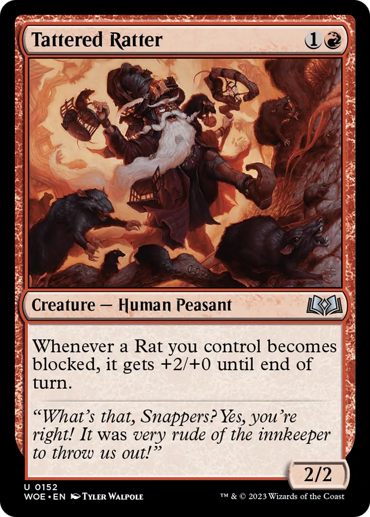 Tattered Ratter from Wilds of Eldraine - Magic: The Gathering