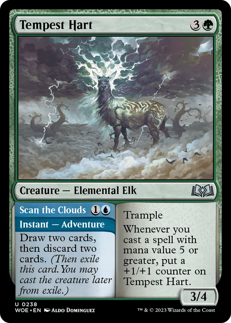 Cerf des tempêtes // Scruter les nuages — Wilds of Eldraine — Magic: The Gathering