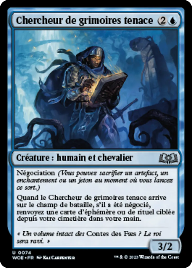 Chercheur de grimoires tenace — Wilds of Eldraine — Magic: The Gathering