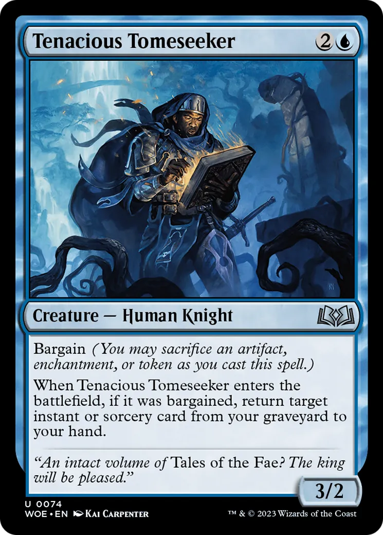 Chercheur de grimoires tenace — Wilds of Eldraine — Magic: The Gathering