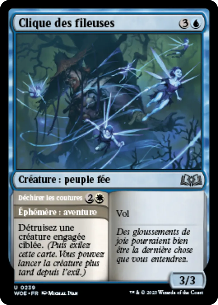 Clique des fileuses // Déchirer les coutures — Wilds of Eldraine — Magic: The Gathering