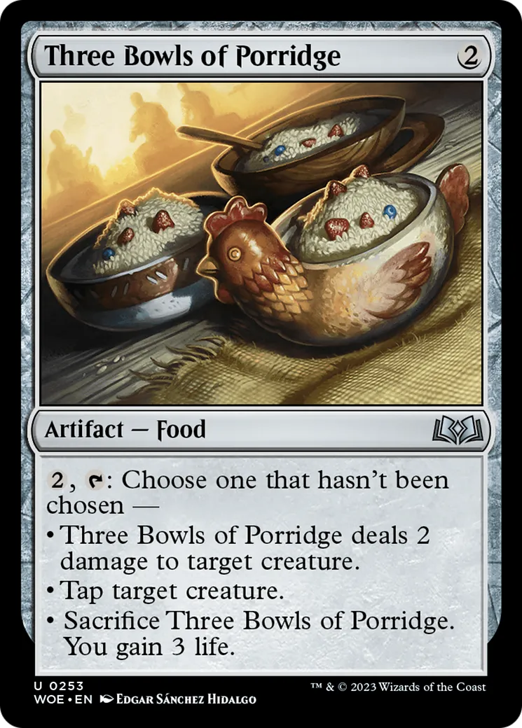 Three Bowls of Porridge — Wilds of Eldraine — Magic: The Gathering