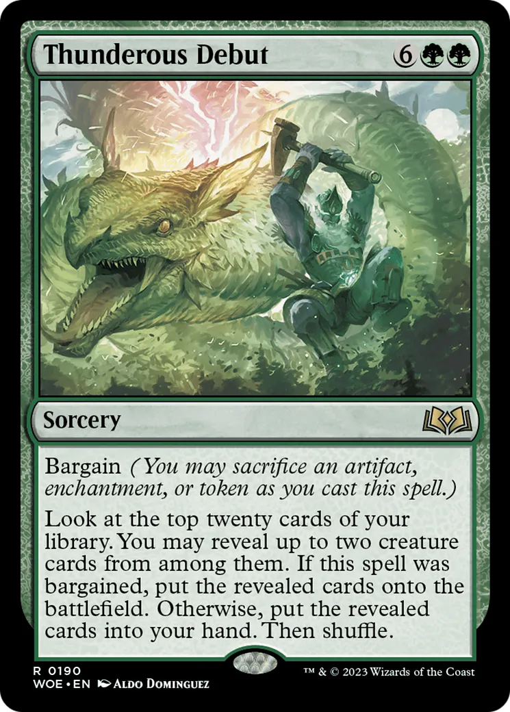 Thunderous Debut — Wilds of Eldraine — Magic: The Gathering