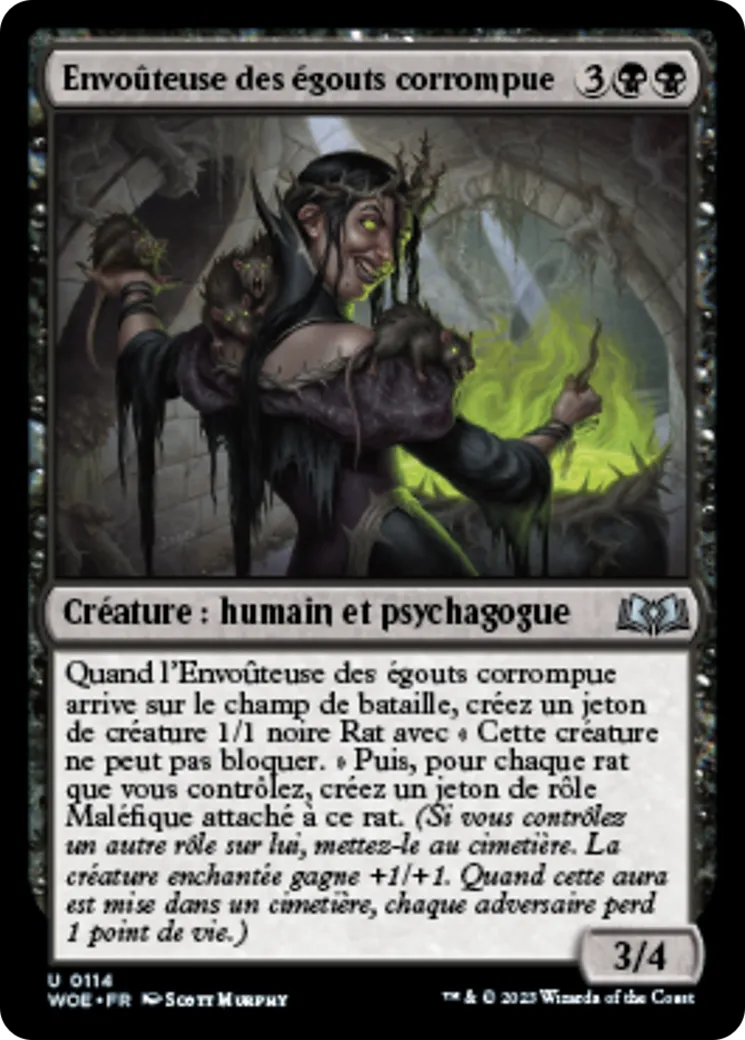 Envoûteuse des égouts corrompue — Wilds of Eldraine — Magic: The Gathering