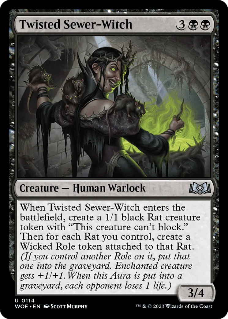 Twisted Sewer-Witch — Wilds of Eldraine — Magic: The Gathering