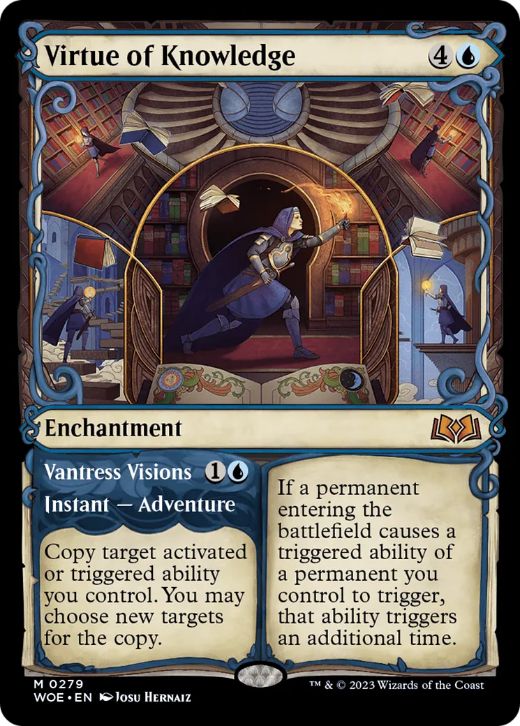 Vertu de savoir // Visions de Vantress — Wilds of Eldraine — Magic: The Gathering