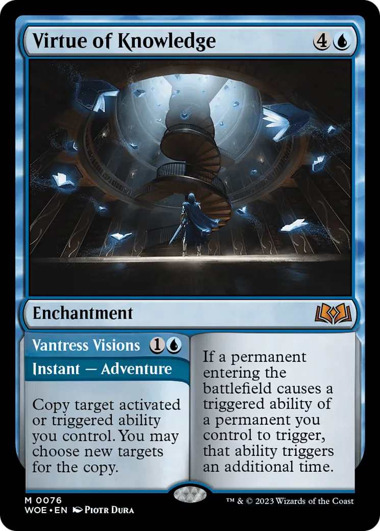 Virtue of Knowledge // Vantress Visions — Wilds of Eldraine — Magic: The Gathering