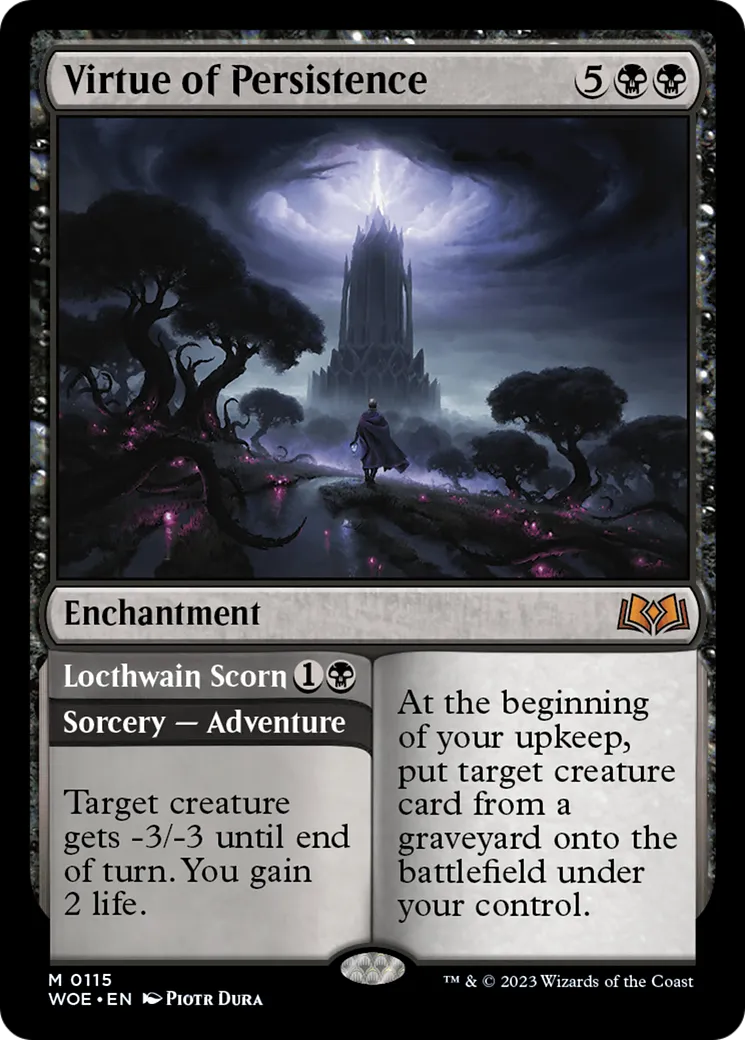Vertu de persistance // Mépris selon Locthwain — Wilds of Eldraine — Magic: The Gathering