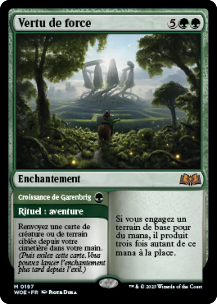 Vertu de force // Croissance de Garenbrig — Wilds of Eldraine — Magic: The Gathering