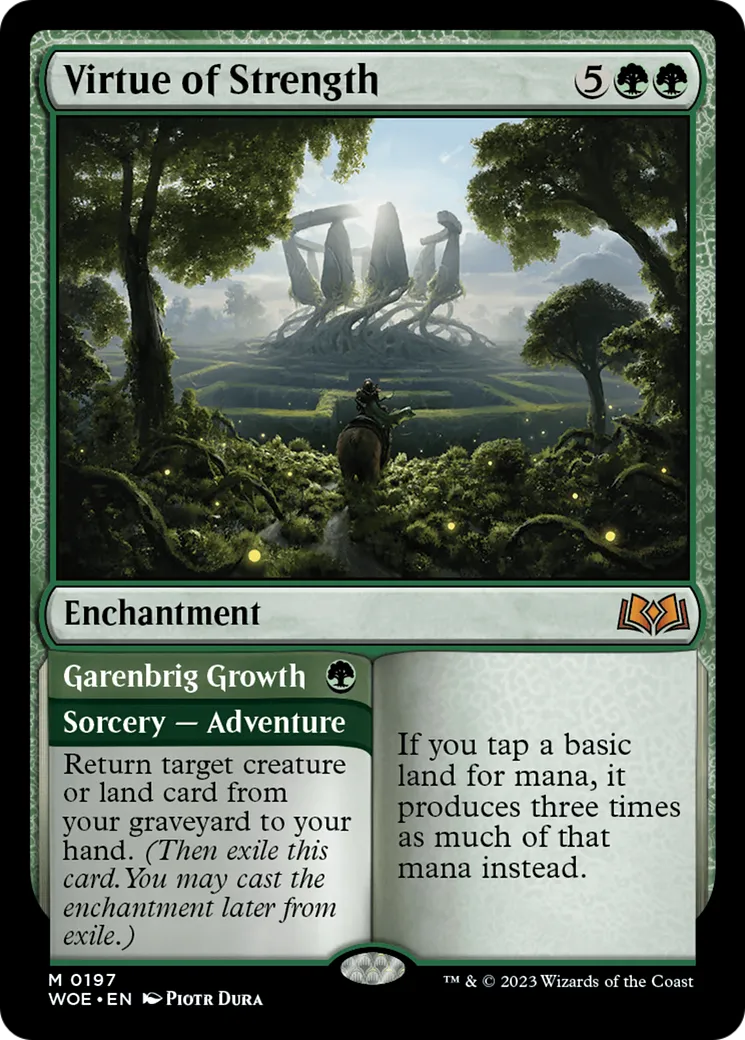 Vertu de force // Croissance de Garenbrig — Wilds of Eldraine — Magic: The Gathering