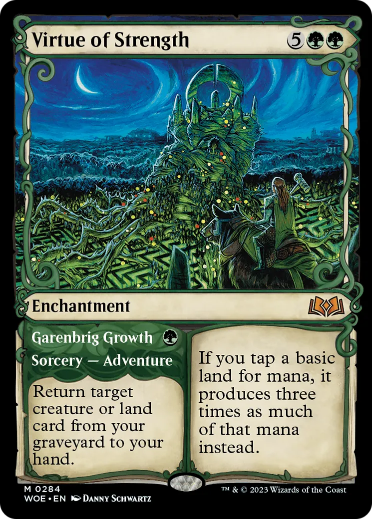 Vertu de force // Croissance de Garenbrig — Wilds of Eldraine — Magic: The Gathering