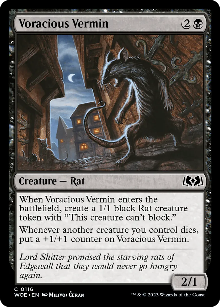 Voracious Vermin — Wilds of Eldraine — Magic: The Gathering