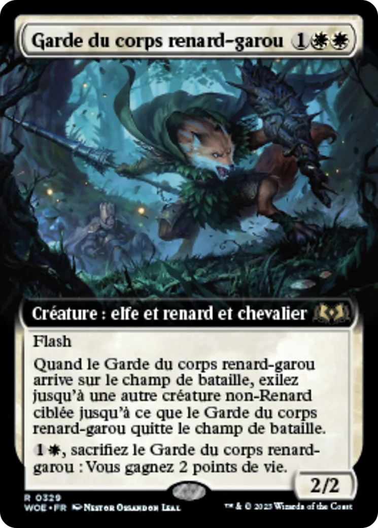 Garde du corps renard-garou — Wilds of Eldraine — Magic: The Gathering