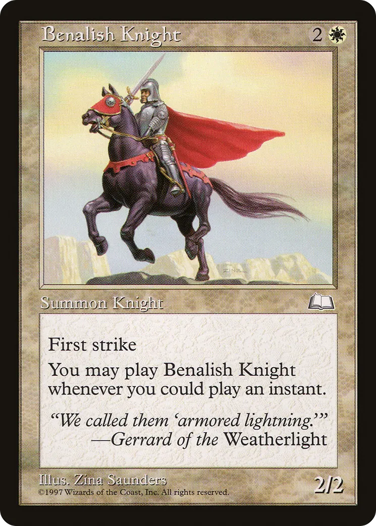 Benalish Knight — Weatherlight — Magic: The Gathering
