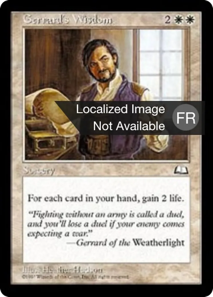 Sagesse selon Gerrard — Weatherlight — Magic: The Gathering