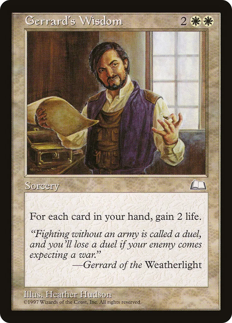 Gerrard's Wisdom — Weatherlight — Magic: The Gathering