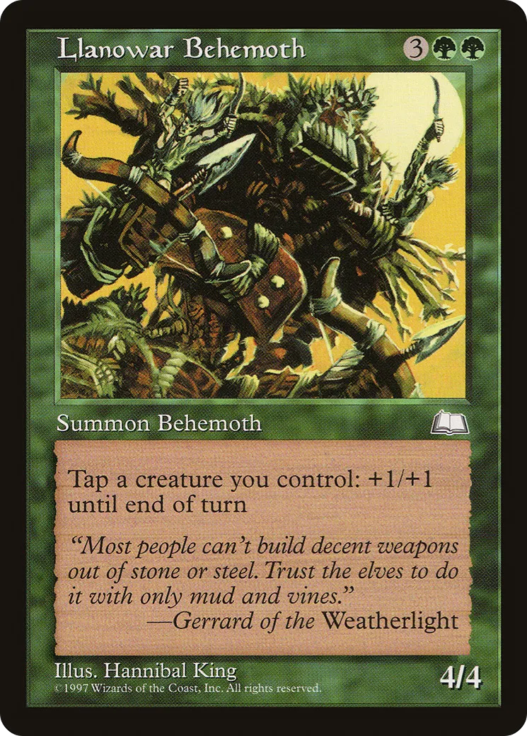 Béhémoth de Llanowar — Weatherlight — Magic: The Gathering