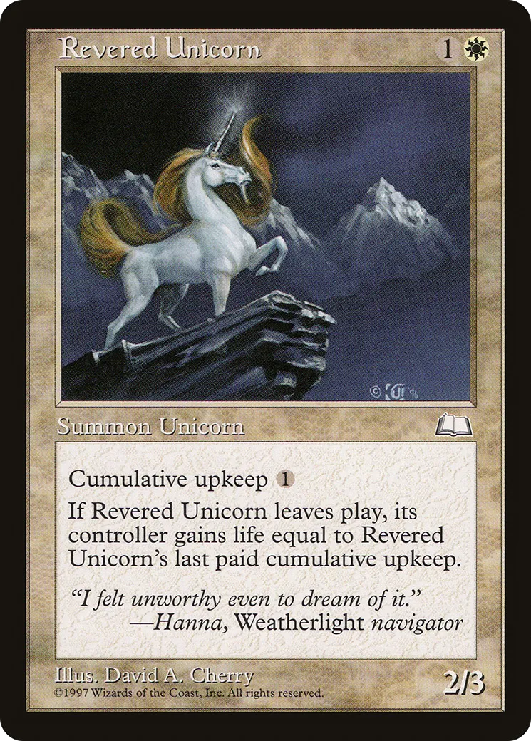 Revered Unicorn — Weatherlight — Magic: The Gathering